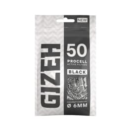 Gizeh Procell Filter 6mm 50Stk. Schwarz