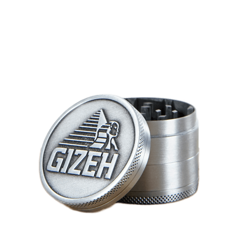 Gizeh Alu Grinder 50mm 4 Teilig Silber