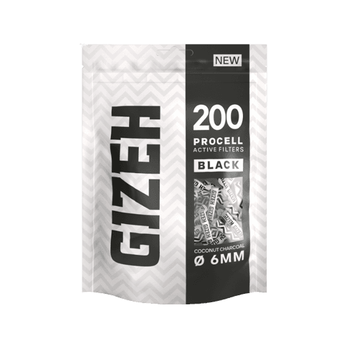 Gizeh Procell Filter 6mm 200Stk. Schwarz