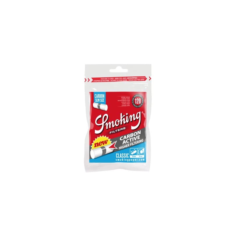 Smoking Slim Filter Classic Aktivkohle